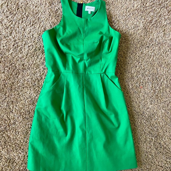 Kelly Green Milly Mini Dress - Picture 1 of 3